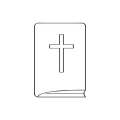 Isoalted holy bible outline. Vector illustration design