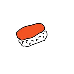 すしのイラスト　サーモン