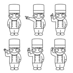 ポーズセット男性コック