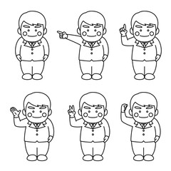 ポーズセット男性スーツ