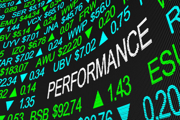 Fototapeta premium Performance Business Revenue Earnings Stock Market 3d Illustration