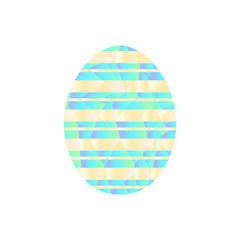 Polygon colored easter egg. Vector illustration design