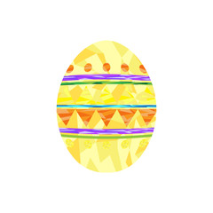 Polygon colored easter egg. Vector illustration design