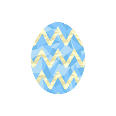 Polygon colored easter egg. Vector illustration design