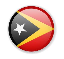 East Timor flag round bright icon vector Illustration