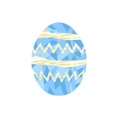 Polygon colored easter egg. Vector illustration design