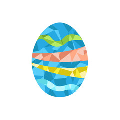 Polygon colored easter egg. Vector illustration design