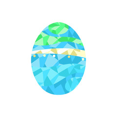 Polygon colored easter egg. Vector illustration design