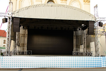 stage for outdoor performances in the city