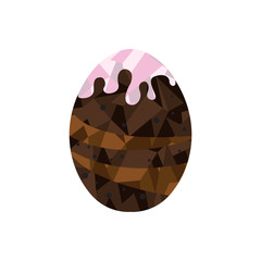 Polygon colored easter egg. Vector illustration design