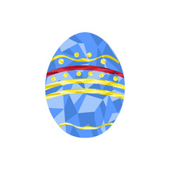 Polygon colored easter egg. Vector illustration design