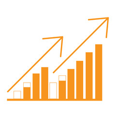 Isolated success business graph. Vector illustration design