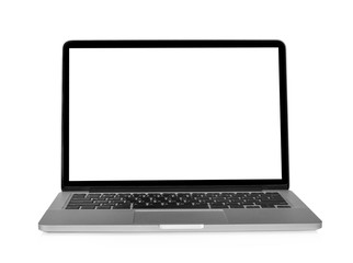 laptop with empty space isolated on white background