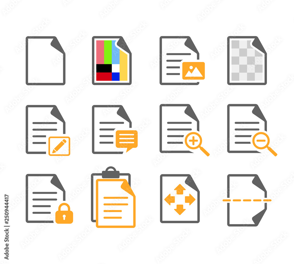 Poster document page edit file option icon