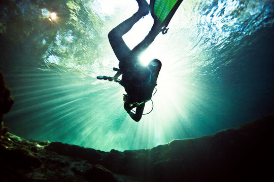 Scuba diver in water 