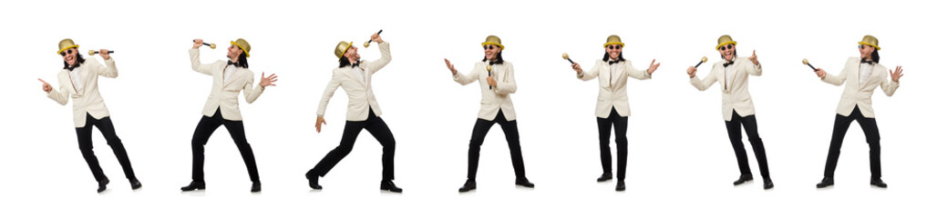 Collage of young man in suit