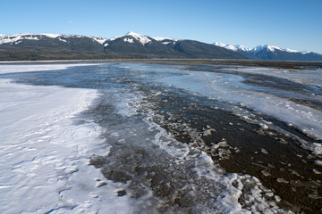 Frozen beach near Gustavus Alaska