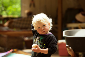 Portrait of cute baby boy 