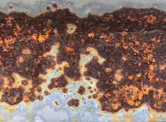 Background Zinc that is rusted and 
