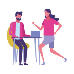 people couple cartoon