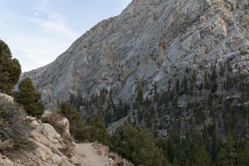 The Mt. Whitney trail through mountains near Lone Pine, California, CA