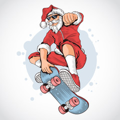 CHRISTMAS SANTA CLAUS SKATEBOARD