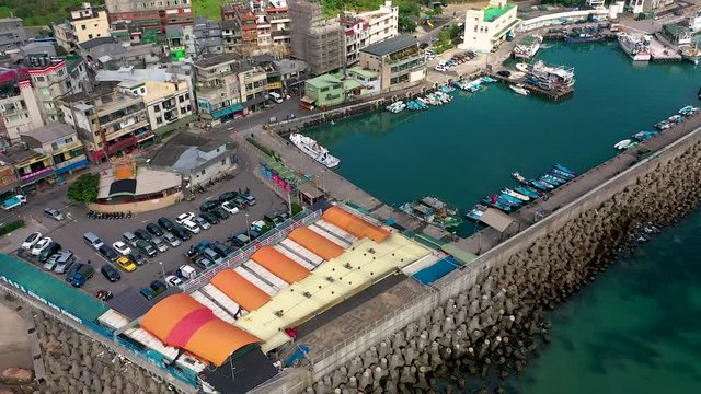Aerial view of harbour bay
