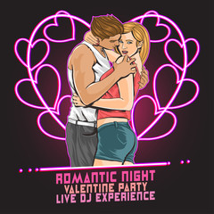 VALENTINE COUPLE VECTOR