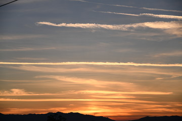 sunset in the mountains