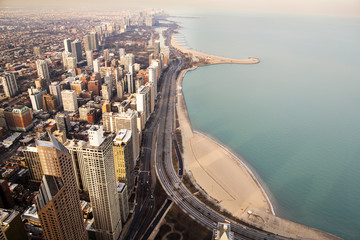 Ariel view of waterfront 