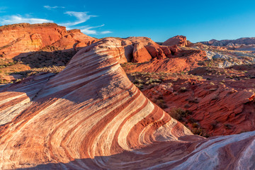 Fire Wave Formation at Valley of Fire State Park, Nevada © davelafontaine