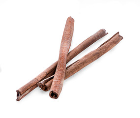 Cinnamon sticks isolated on white background