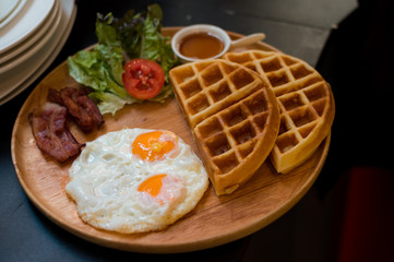delicious waffles homemade breakfast