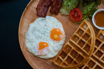 delicious waffles homemade breakfast