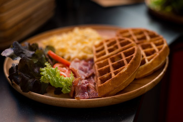 delicious waffles homemade breakfast