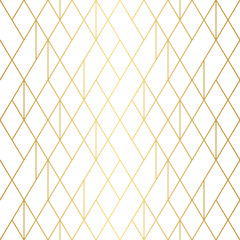 Geometric gold line pattern on white background