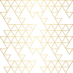 Fototapeta premium Geometric gold line pattern on white background