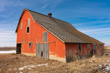 Vintage orange barn