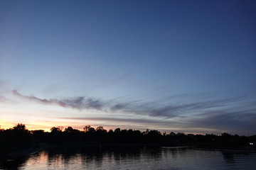 sunset over lake