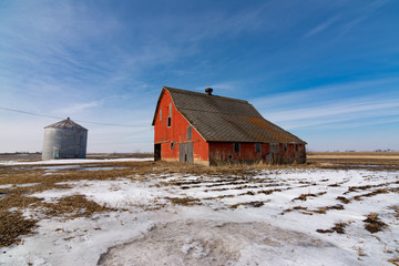 Vintage orange barn