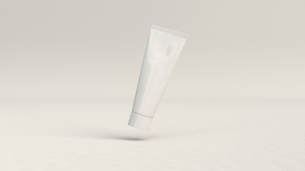 Blank white tube of toothpaste, cream or gel - 250957245