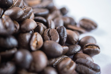 Coffee beans background.	