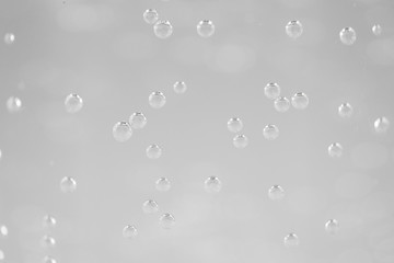 Bubbles in water close up.	