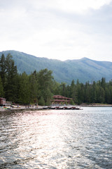 Naklejka premium great lake house near lake to chill during summer with family