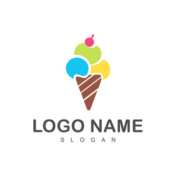 colorful ice cream logo
