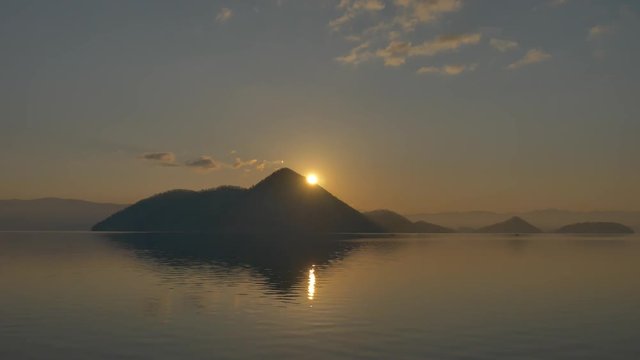 sunrise at lake toya