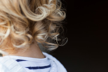 Soft curls, hair, young girl