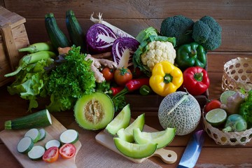 fresh vegetables in basket