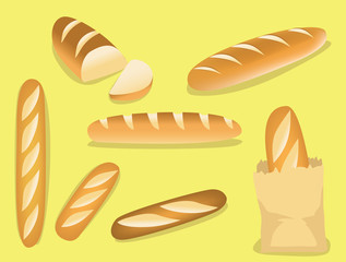 Food Various French Bread Vector File Format