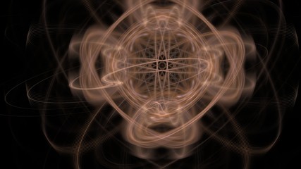 Fantasy chaotic colorful fractal pattern. Abstract fractal shapes. 3D rendering illustration background or wallpaper